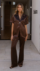 Bridget Button Shirt - Chocolate