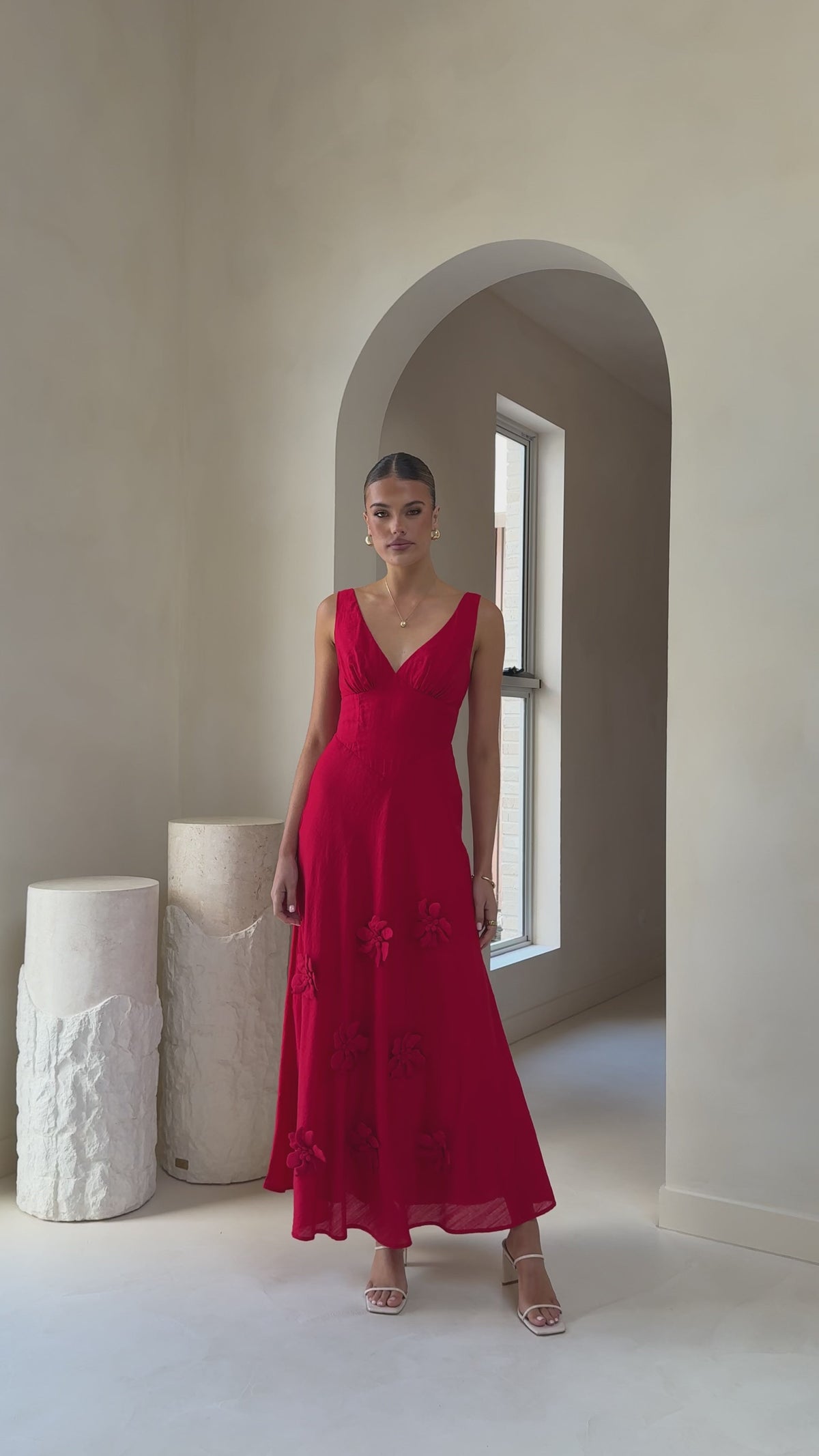 Lavara Maxi Dress - Red