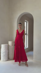 Lavara Maxi Dress - Red
