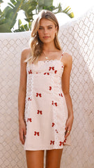 Cartia Mini Dress - Red Bow