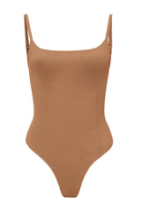 Intimates-Soft Mesh Bodysuit in Honey