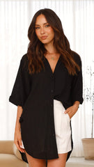 Samson Button Up Shirt - Black