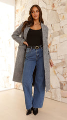 Jayla Longline Coat - Grey