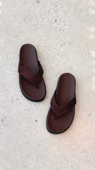 Aila Thong - Dark Cacao Suede