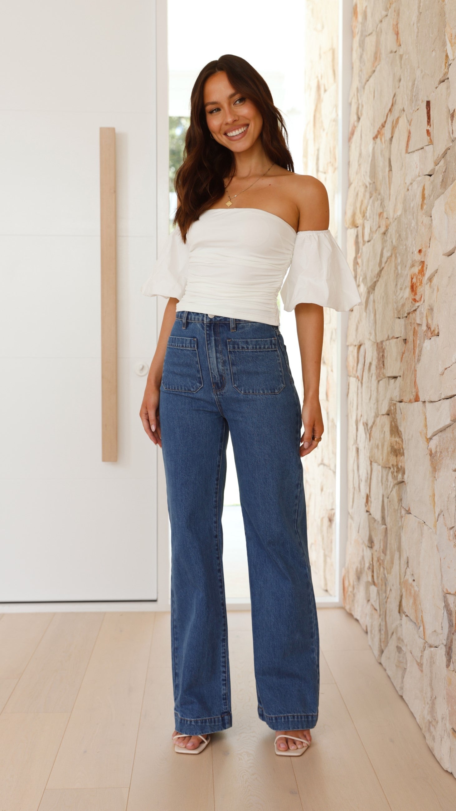 Florence Crop Top - White