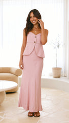 Nila Maxi Skirt - Blush