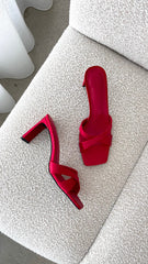 Kelsie Heels - Saffron Satin