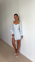 Palmer Long Sleeve Mini Dress - Blue