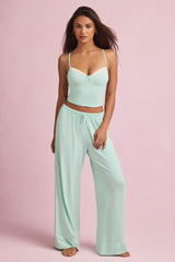 Ivelle-Modal Mid-Rise Pyjama Trousers in Mint