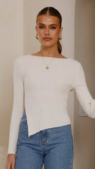 Isla Long Sleeve Top - Cream