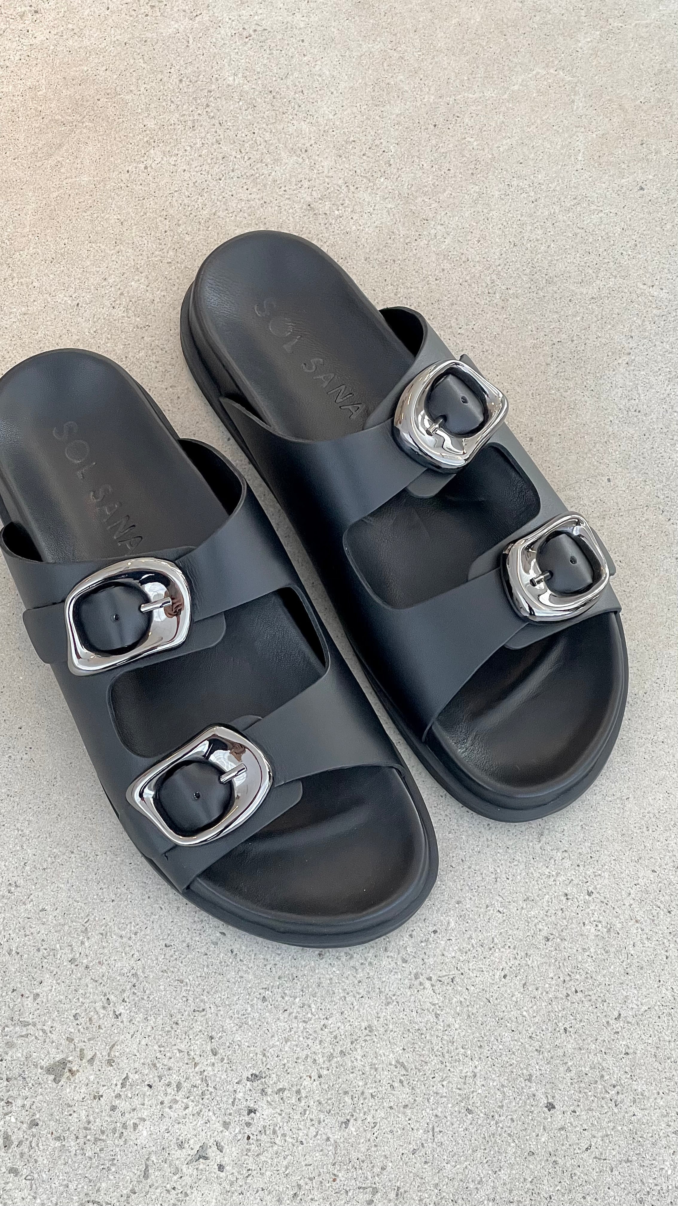Sol Sana San Jose Footbed - Black / Silver
