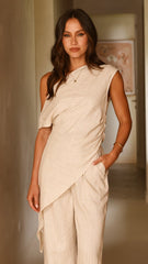 Malena Tunic Top - Beige