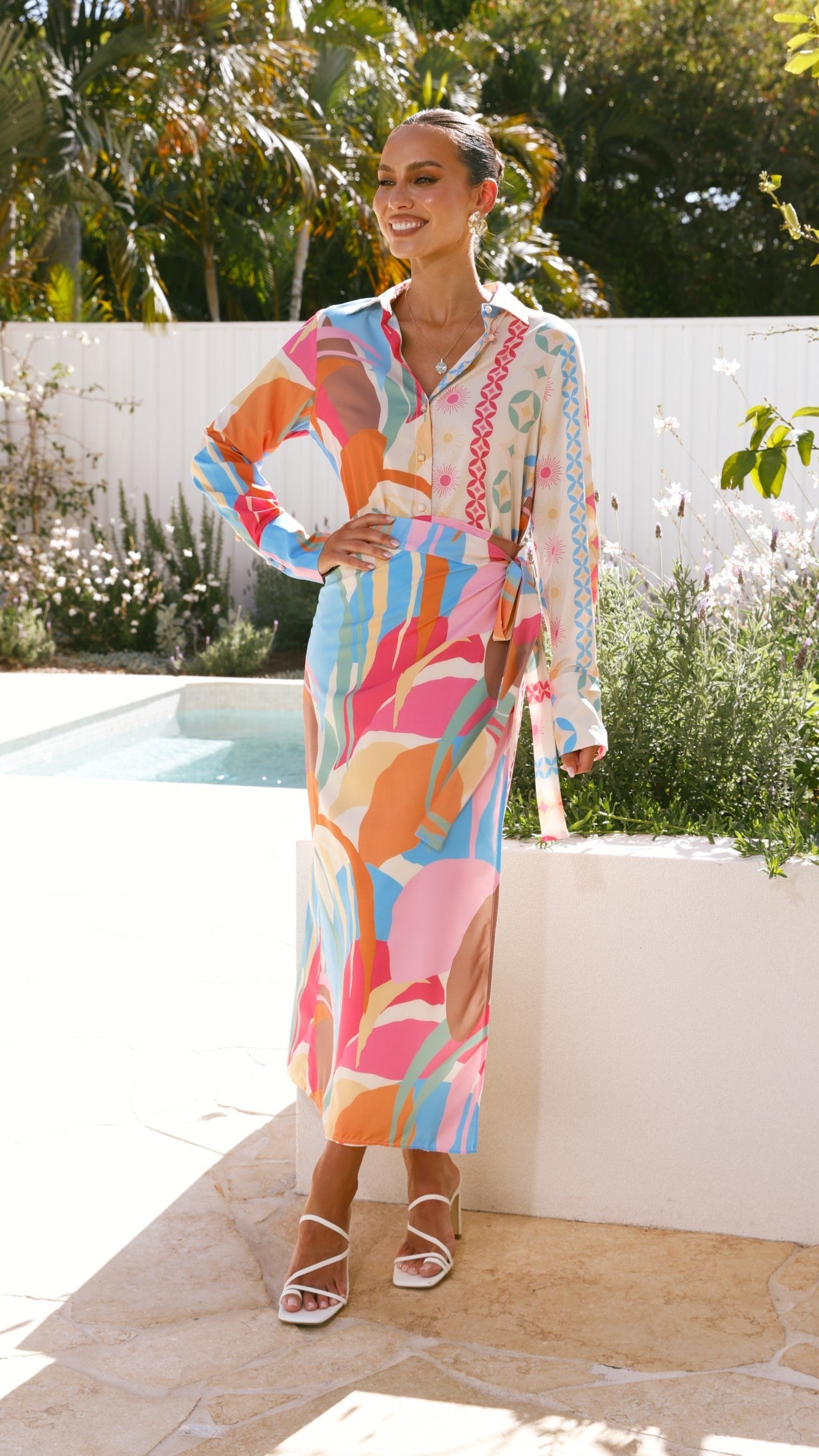 Pascale Long Sleeve Top - Lelani Print