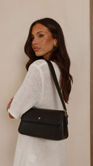 Jocelyn Shoulder Bag - Black PU