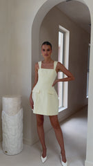 Hilarie Mini Dress - Soft Yellow