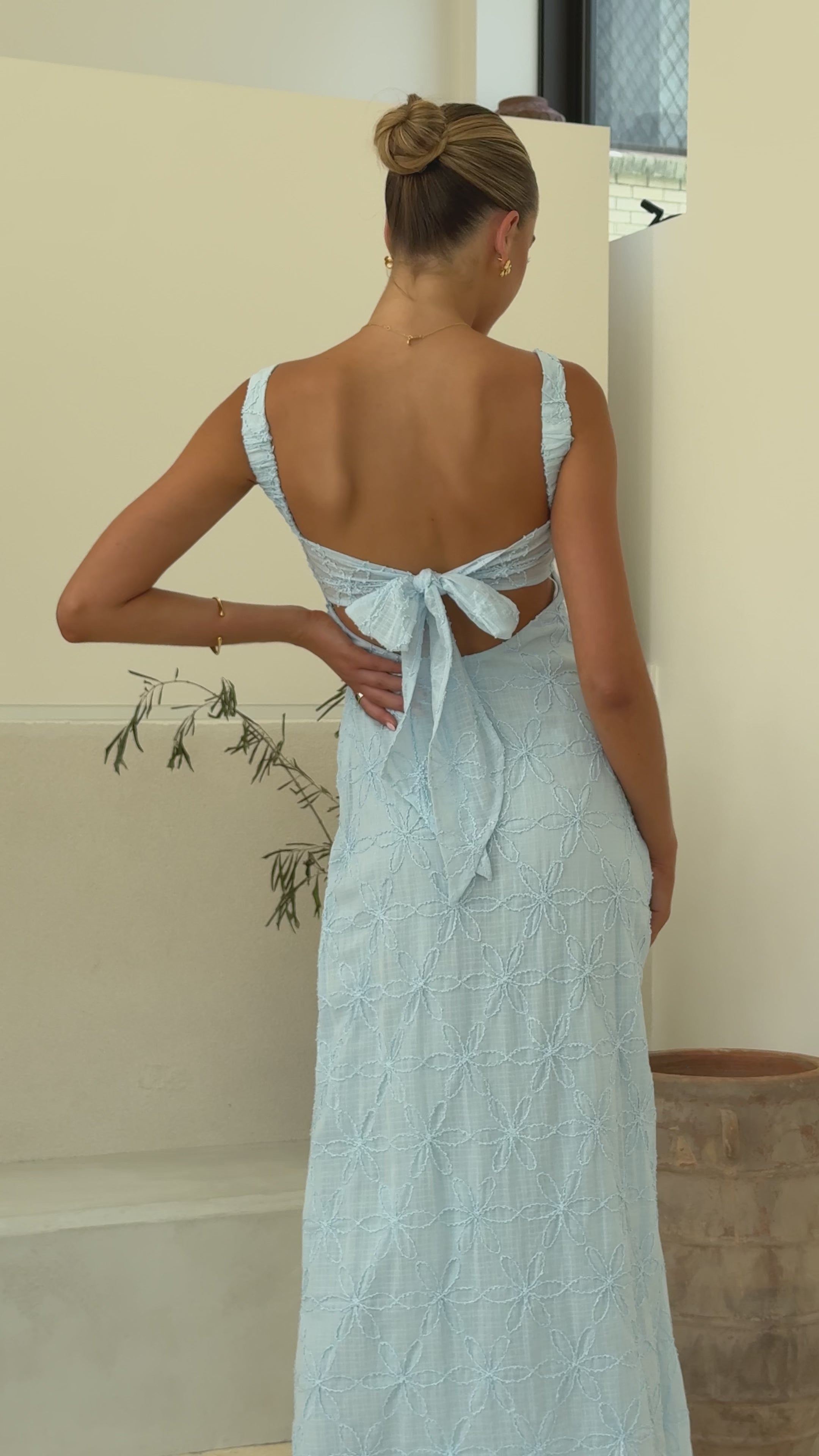 Gianna Maxi Dress - Blue Lace