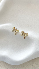 Bow Stud 18K Gold Plated Earrings - Gold