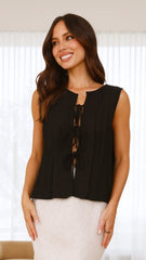 Birkley Tie Top - Black