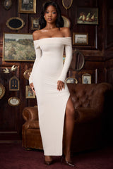 Honora-Modal Off-Shoulder Open-Back Maxi Dress in Ivory