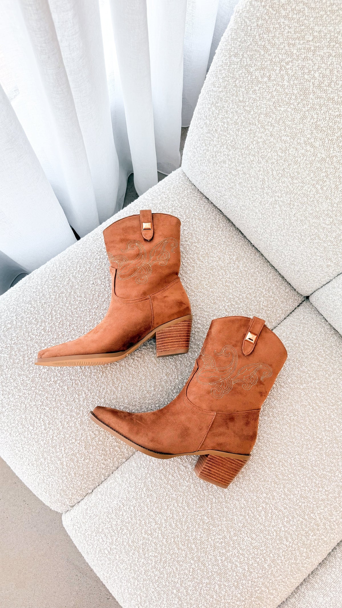 Darla Boot - Dark Tan Suede