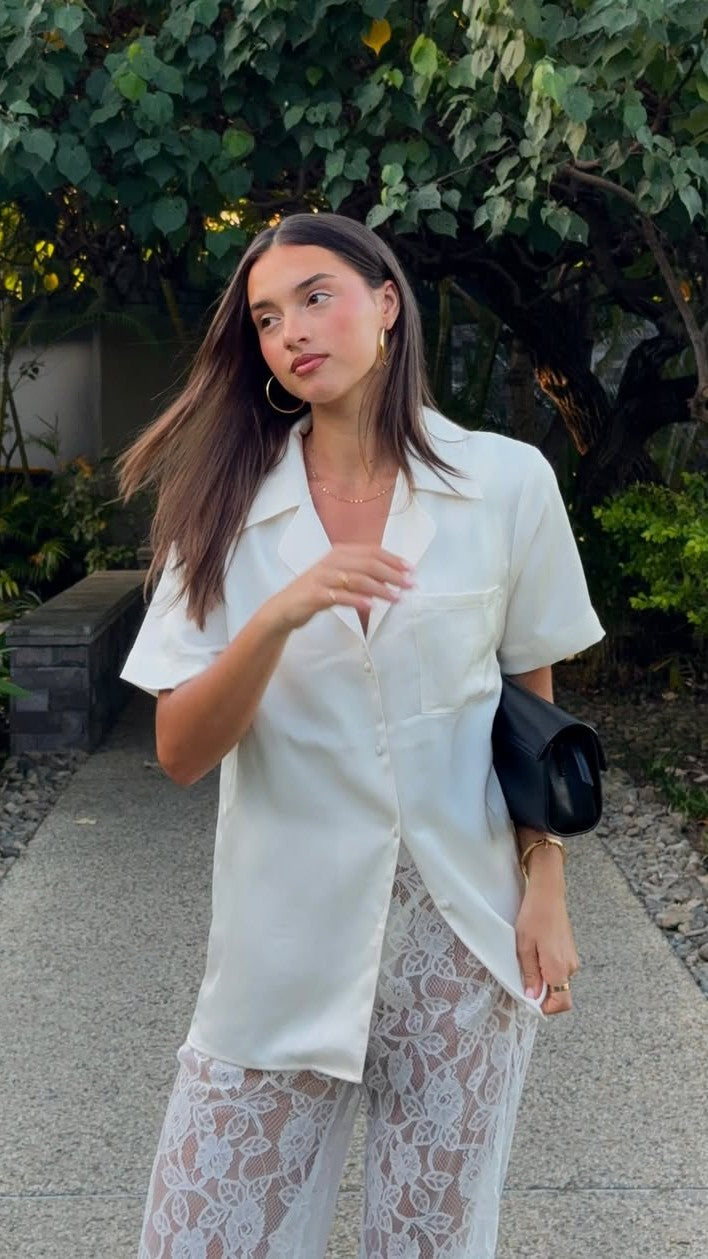 Courtney Button Up Shirt - Cream