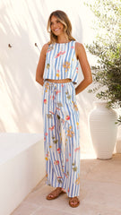 Alejandro Top - Striped Sailor Print