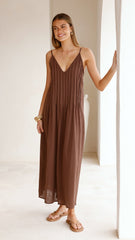 Aspen Maxi Dress - Chocolate