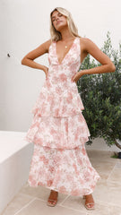 Adalinde Maxi Dress - Peach Floral