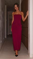 Carabella Maxi Dress - Wine