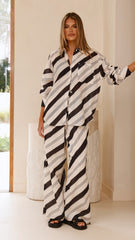 Torrey Wide Leg Pants - Black/Cream