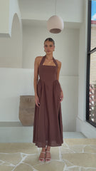 Caden Maxi Dress - Chocolate