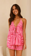 Octavia Top - Arlo Print Pink
