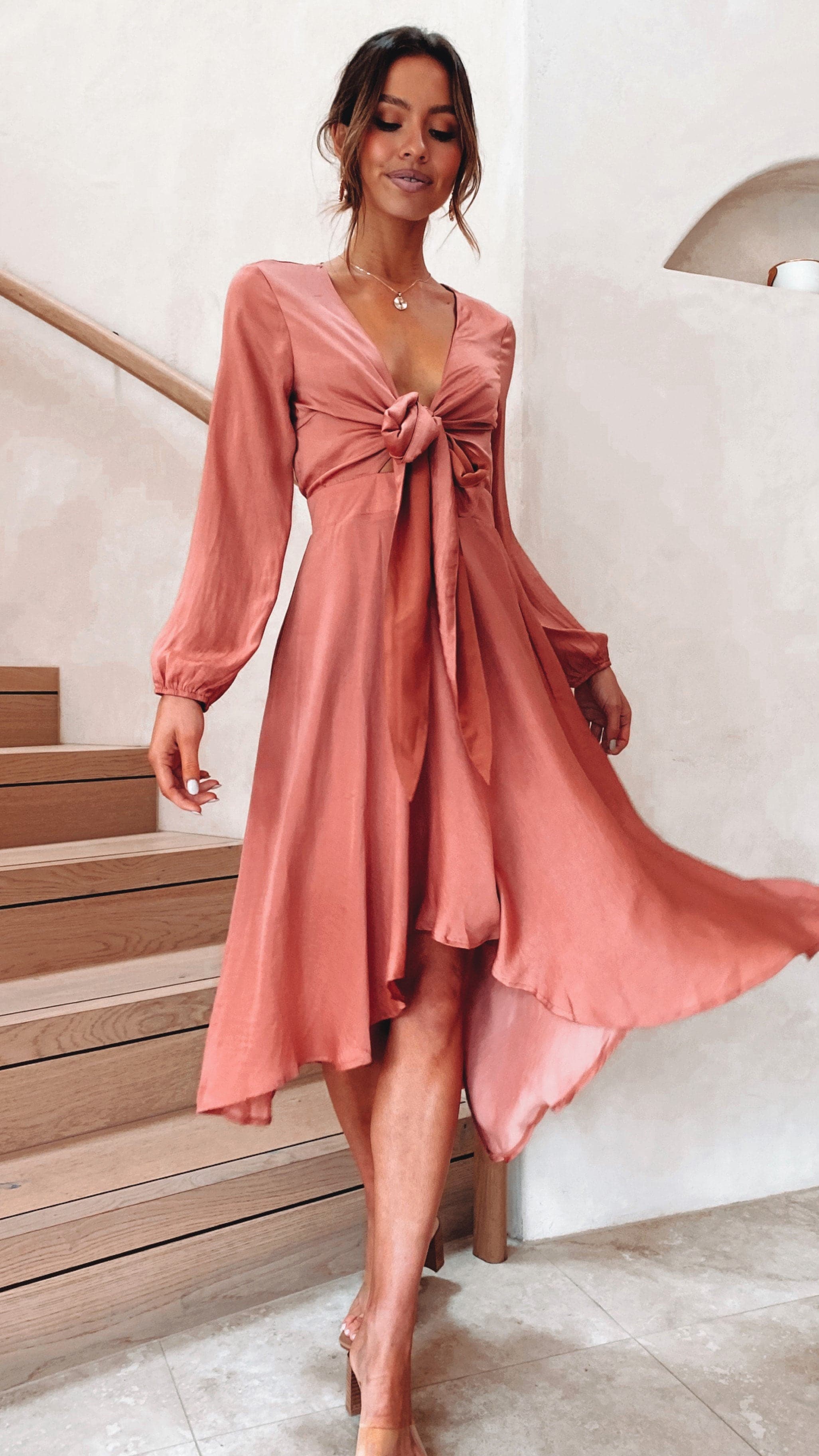 Starry Nights Dress - Baked Rose
