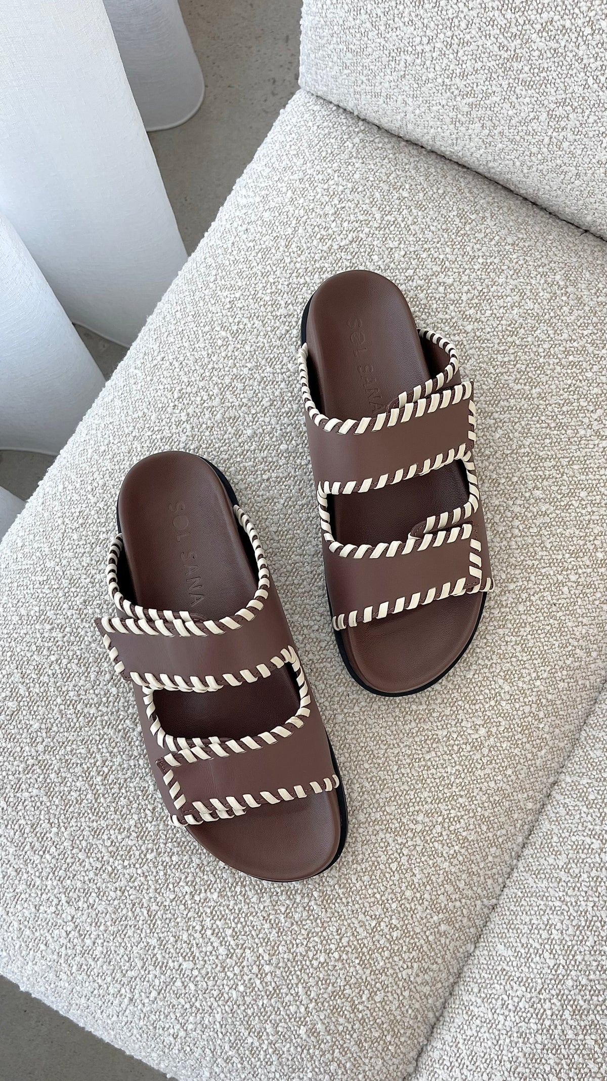 Sol Sana Fontelina Footbed - Cocoa / Off White Trim