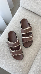 Sol Sana Fontelina Footbed - Cocoa / Off White Trim