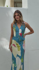Brianne Linen Vest - Blue Orchid