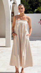 Gracia Maxi Dress - Beige