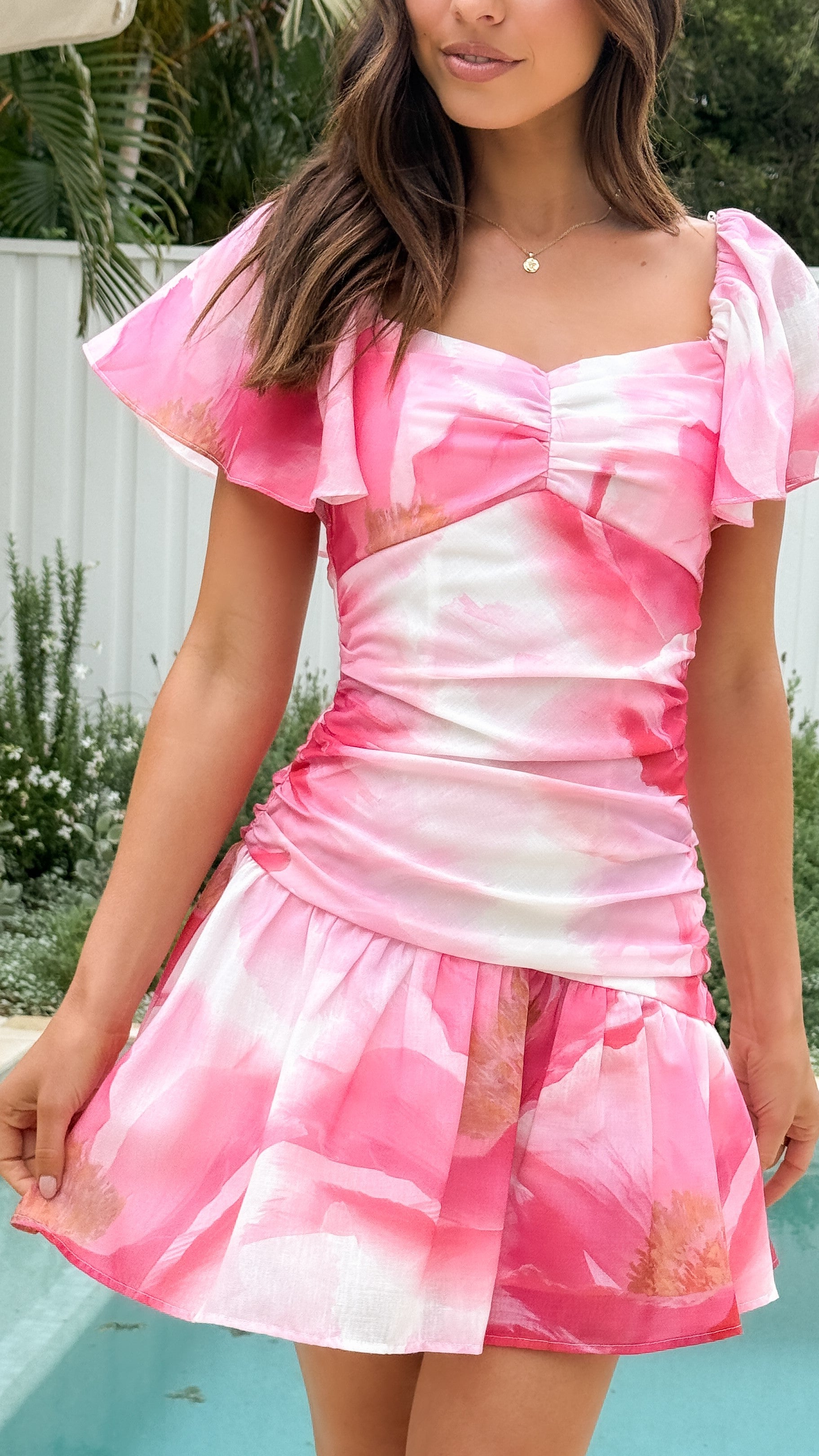 Laury Mini Dress - Pink Floral