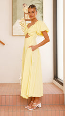 Christina Maxi Dress - Lemon