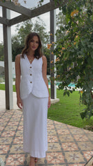 Jayme Midi Skirt - White