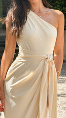 Clara One Shoulder Maxi Dress - Yellow