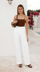 Abrand 94 Wide Jean - White Gold