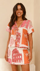 Colton Top - Pink/White