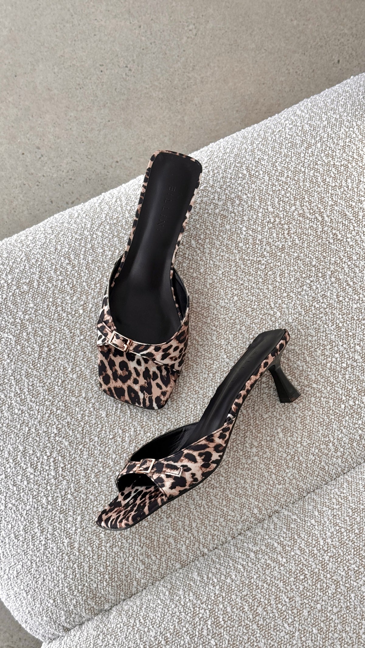 Tilden Heel - Leopard Satin