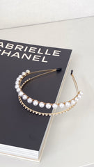 Sinclair Headpiece - Gold/Pearl