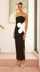 Athena Maxi Dress - Black/White