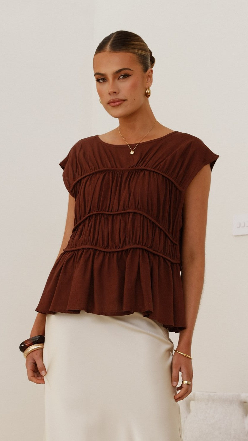 Evelyn Top - Chocolate