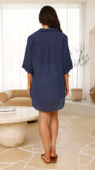 Vesper Short Sleeve Top - Navy