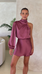 Lissy Mini Dress - Plum