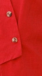 Gallia Asymmetrical Top and Shorts Set - Red